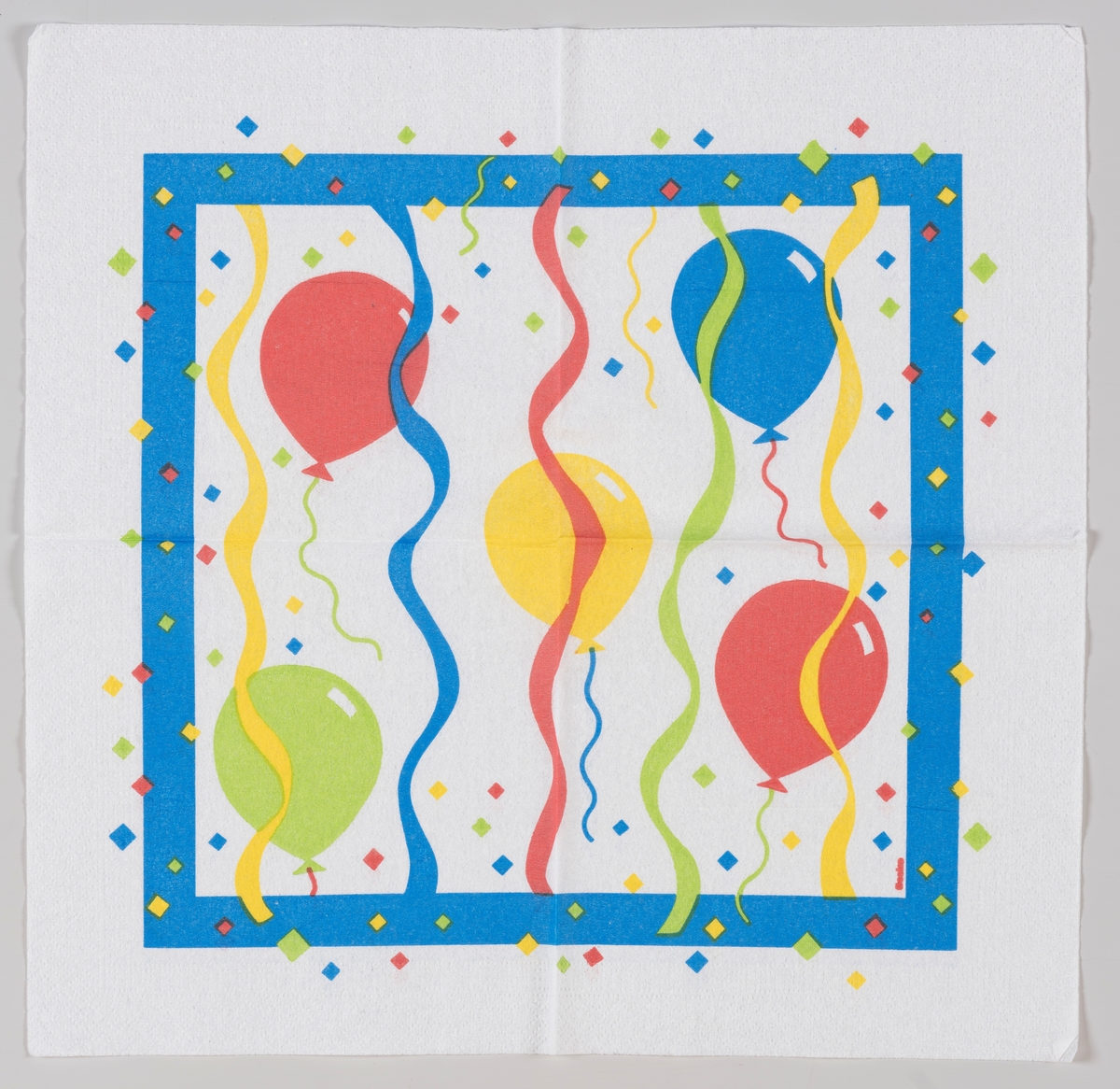 Ballonger, girlander og konfetti.