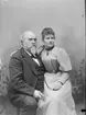 Ateljéporträtt - Emma Andersson och Henri Osti, Uppsala 1896