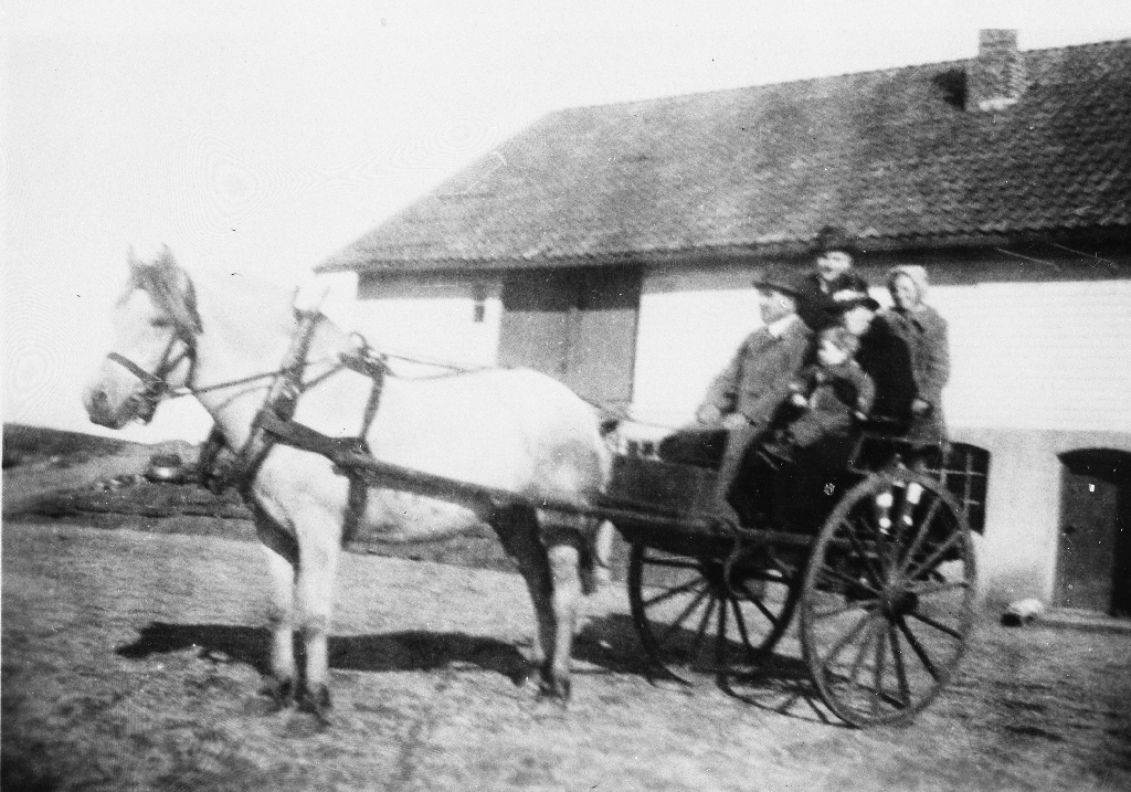 Marit og Henrik Haugland i Vossakjerrra, dei skal til Time kyrkja med sonen Per Haugland.