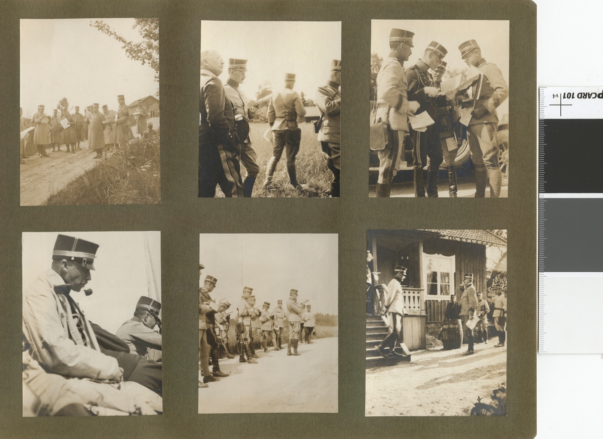 Text i fotoalbum: "IV. arméfördelningens fältövningar vid Kristinehamn-Värmlands Läby den 7.-17. juni 1920".