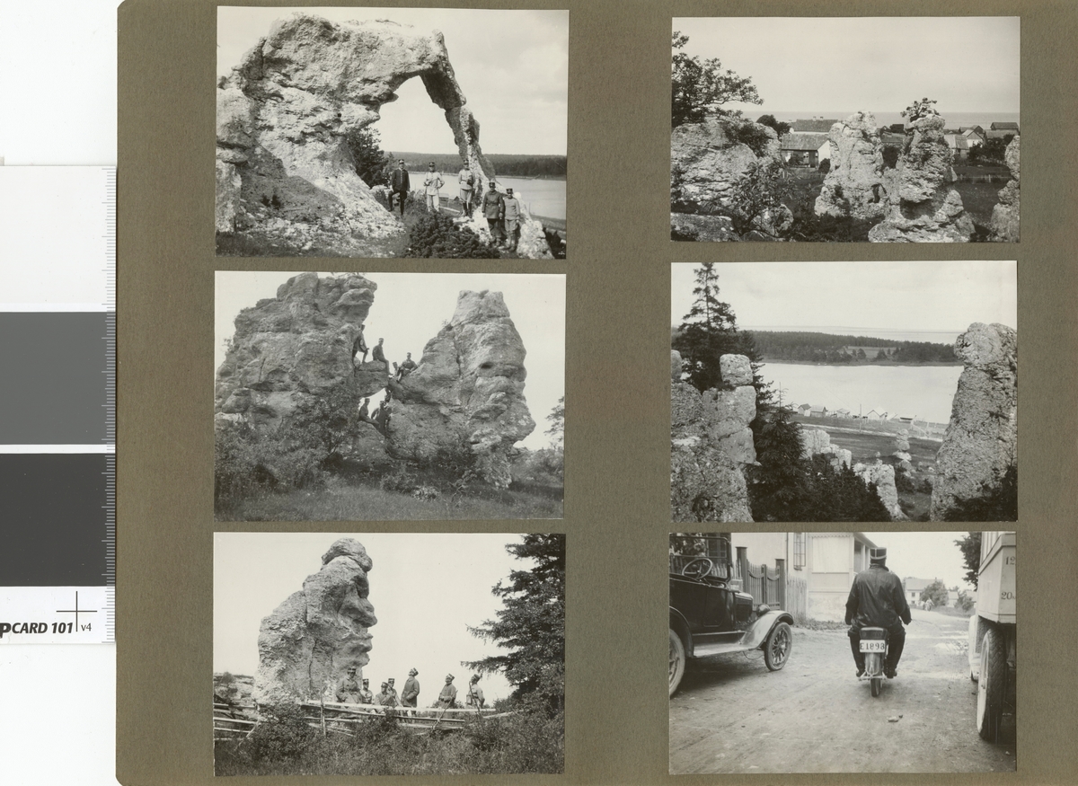 Text i fotoalbum: "I 5:s officersövningar på Gotland den 2.-10. juli 1924".