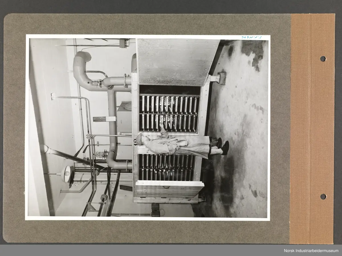 Fotoalbum med 48 sider og 48 innlimte fotografier fra Norsk Hydro på Herøya.