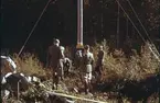 Signaltrupperna, S2 1958.Rast på väg hem från Dalslandsmanöver(Värnersborg).