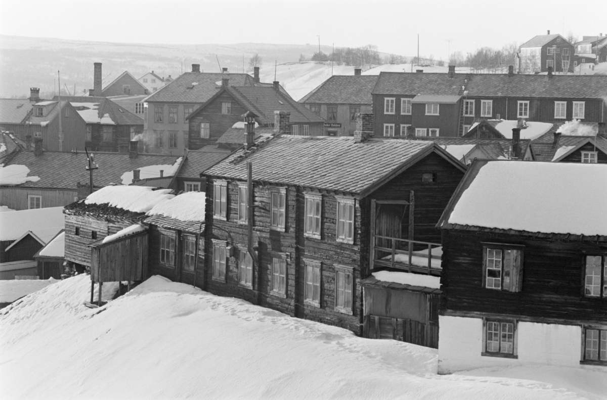 Utsyn over bebyggelsen på Røros.