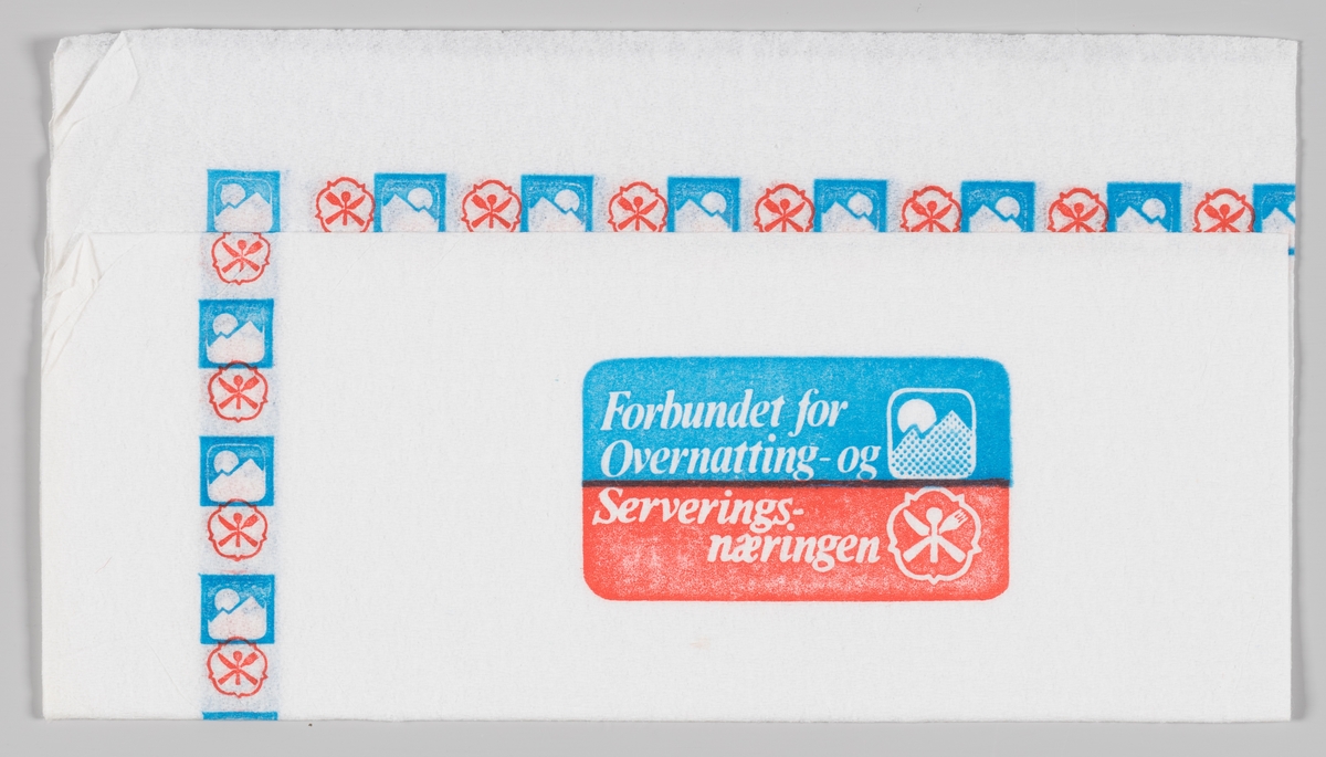 Logoer langs kanten for Forbundet for Overnatting - og Serveringsnæringen.

Samme reklame på serveitt MIA.00007-004-0048 og MIA.00007-004-0050.