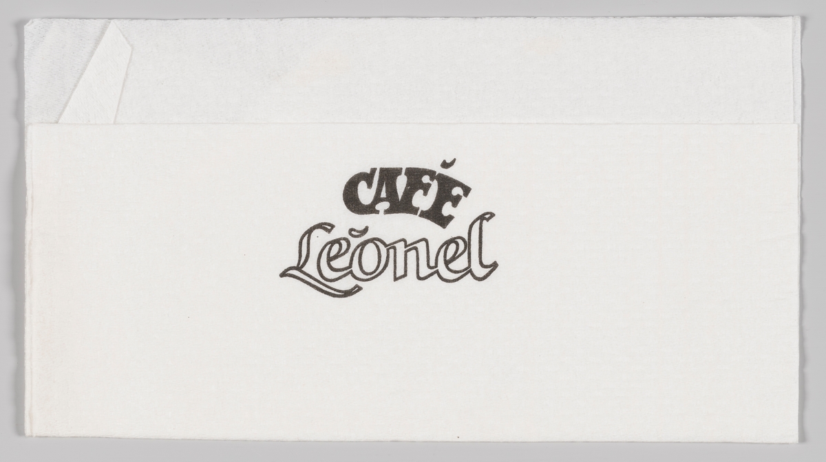 Reklametekst for cafè Leonel i Lille Grensen i Oslo.