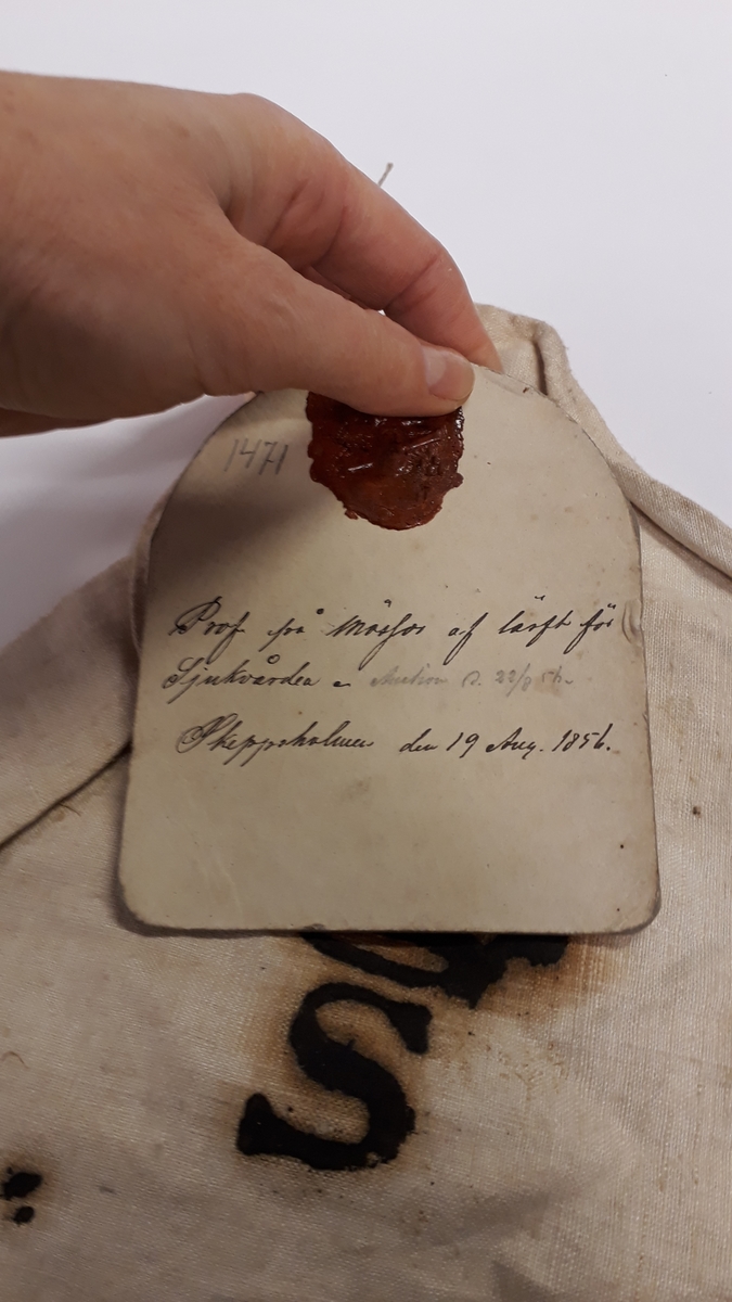 Modell till nattmössa inom flottan från 1856.