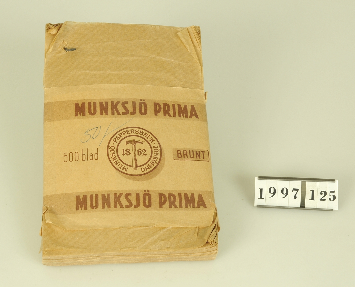 Bunt om 500 blad.

Modell/Fabrikat/typ: Munksjö prima
