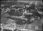 Flygfoto över Lindboskolan, Hallstahammar.