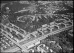 Flygfoto över stadsdel Skallberget, Tunbyvägen/Emausgatan, Västerås.