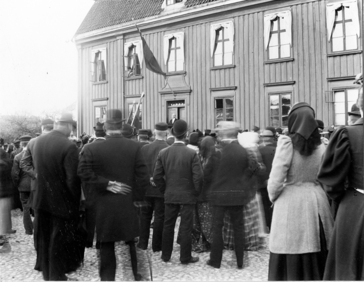 400års minnet av Gustav Vasas födelse firas på Stora Torget i Alingsås den 12 maj 1896.