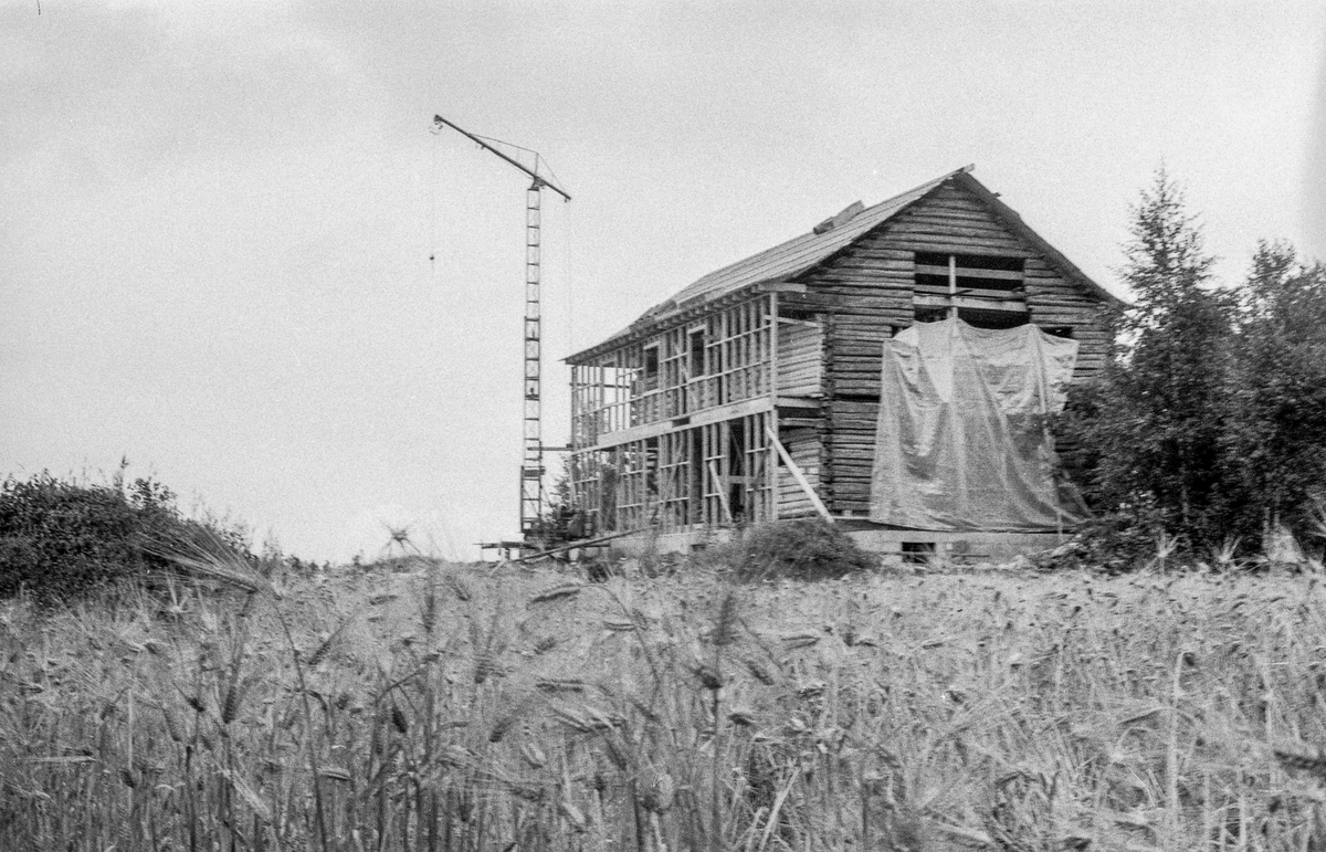 Heer gård, tømmerbygning, gjenreises ved Heer-dammen, nord for stedet den var.
Fotograf: ØB Gjærum