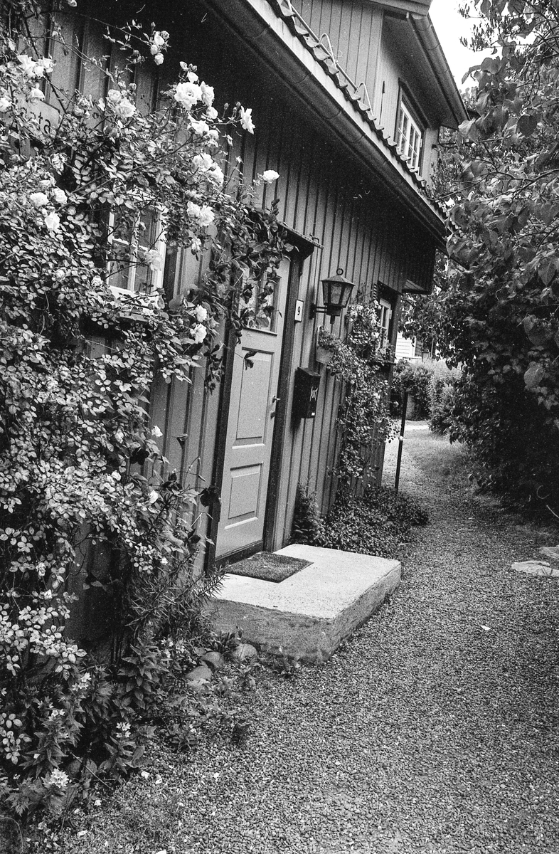 Diverse motiver fra Son sentrum. Villa i Strandvegen i Son, bebodd av Carl Dørnberger fra 1896. Kunstneren Arne Samuelsen (Tassulv) bor der nå.