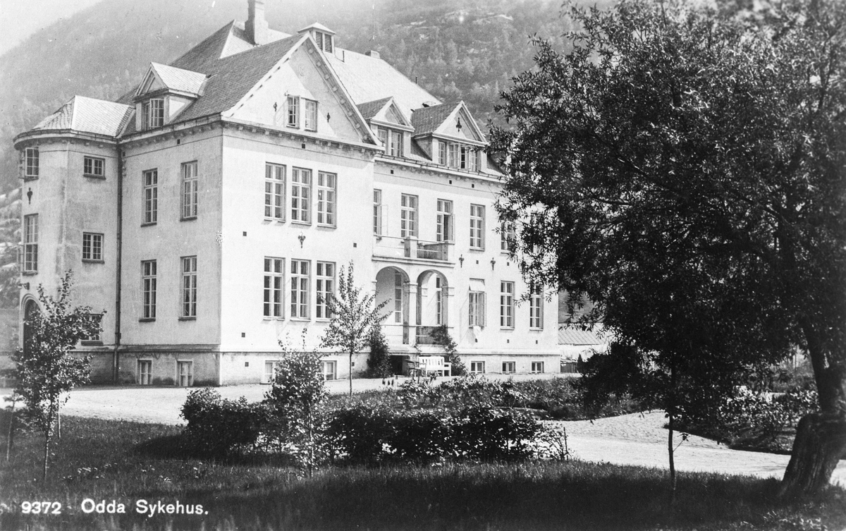 Postkort; Odda sjukehus i 1930.