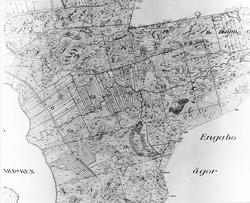 Detaljritning av skifteskarta över Holmens och Stockslycke b