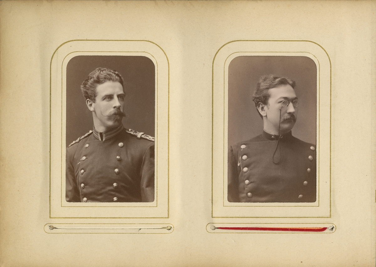 Porträtt av Adam Gabriel Fredrik Ludvig Nordenskjöld, underlöjtnant vid Kalmar regemente I 21.

Se även AMA.0002168.