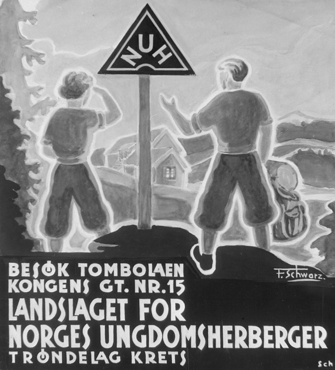 Diverse kopiplater fra inn- og utland for Landslaget for Norges Ungdomsherberger Trøndelag Krets (Kopi)