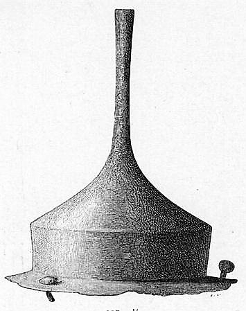 Skjoldbule av jern av typen R. 217 fra yngre romersk jernalder funnet i en gravhaug ved Østre La.
