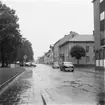 Vänersborg, Drottningatan. Första dagen med högertrafik