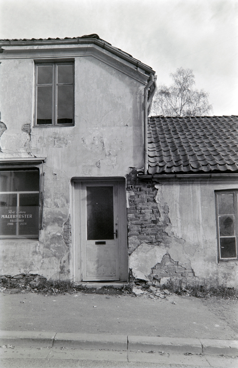 Østregate 2, detalj fasade, Tidligere lokaler til malermester Rolf Søberg.