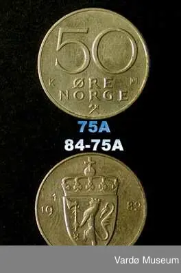 50 øre. Norsk.