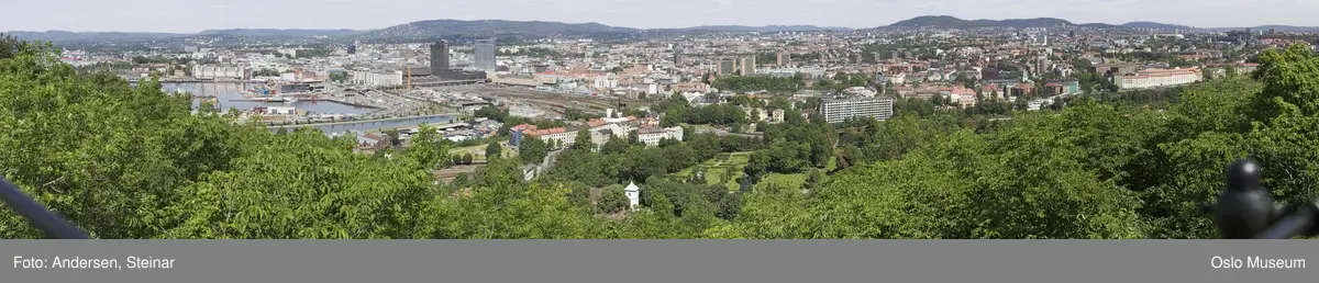 Panorama, sjø, havn, fjord, båt, skip, festning, byggearbeider, kran, mudder,