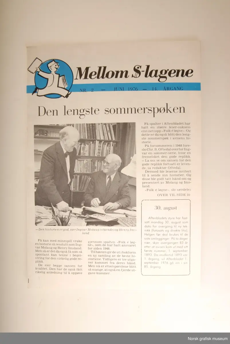 Aftenbladets inforavis. Nr. 2 - Juni 1976 - 14 årgang.