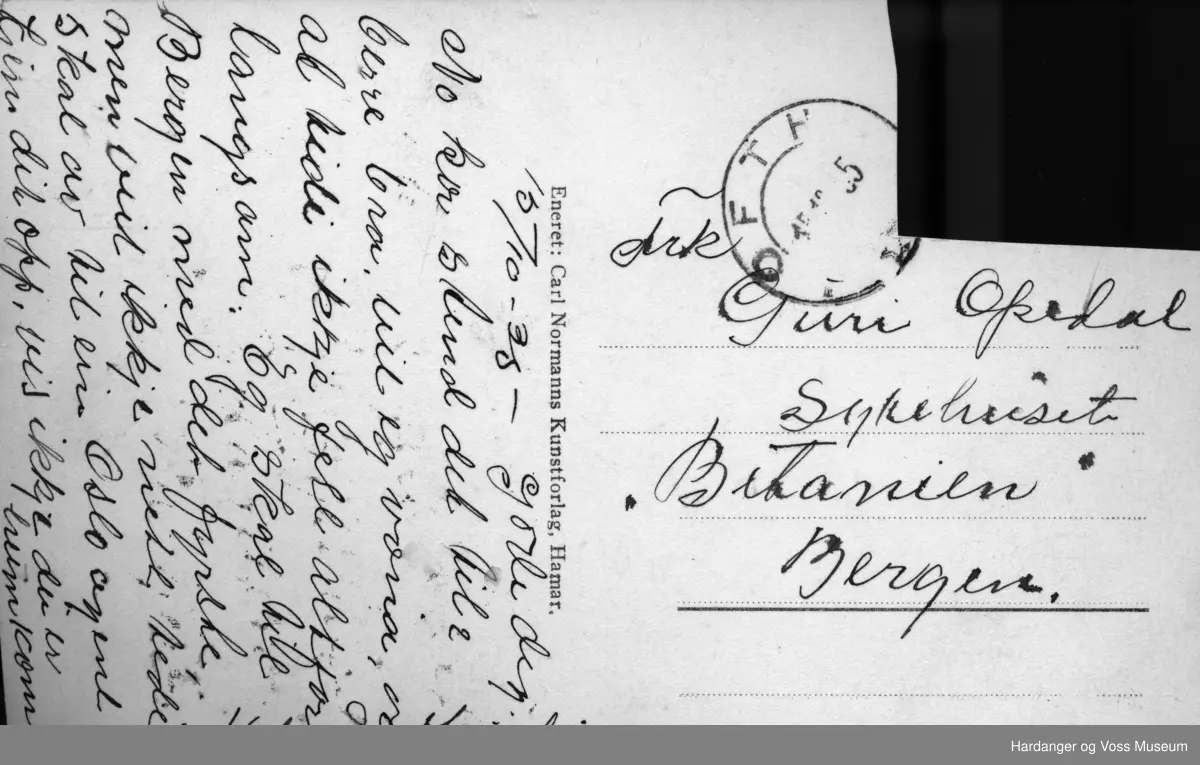 Landskapsbilete, handelsstad, frukttre