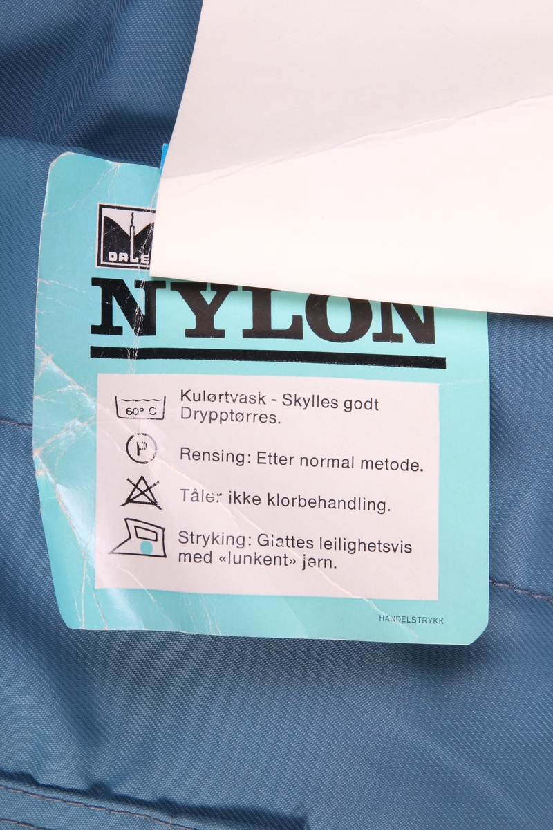 Arbeidsfrakk med belte, spesialordre. Ubrukt med originale merkelapper.