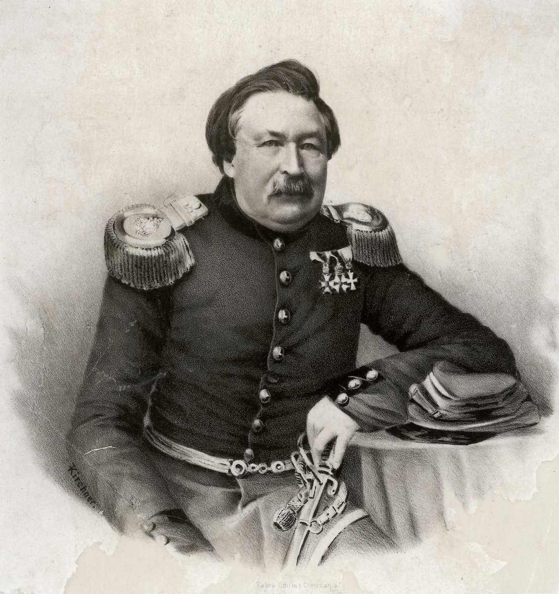 portrett, mann, sittende knebilde