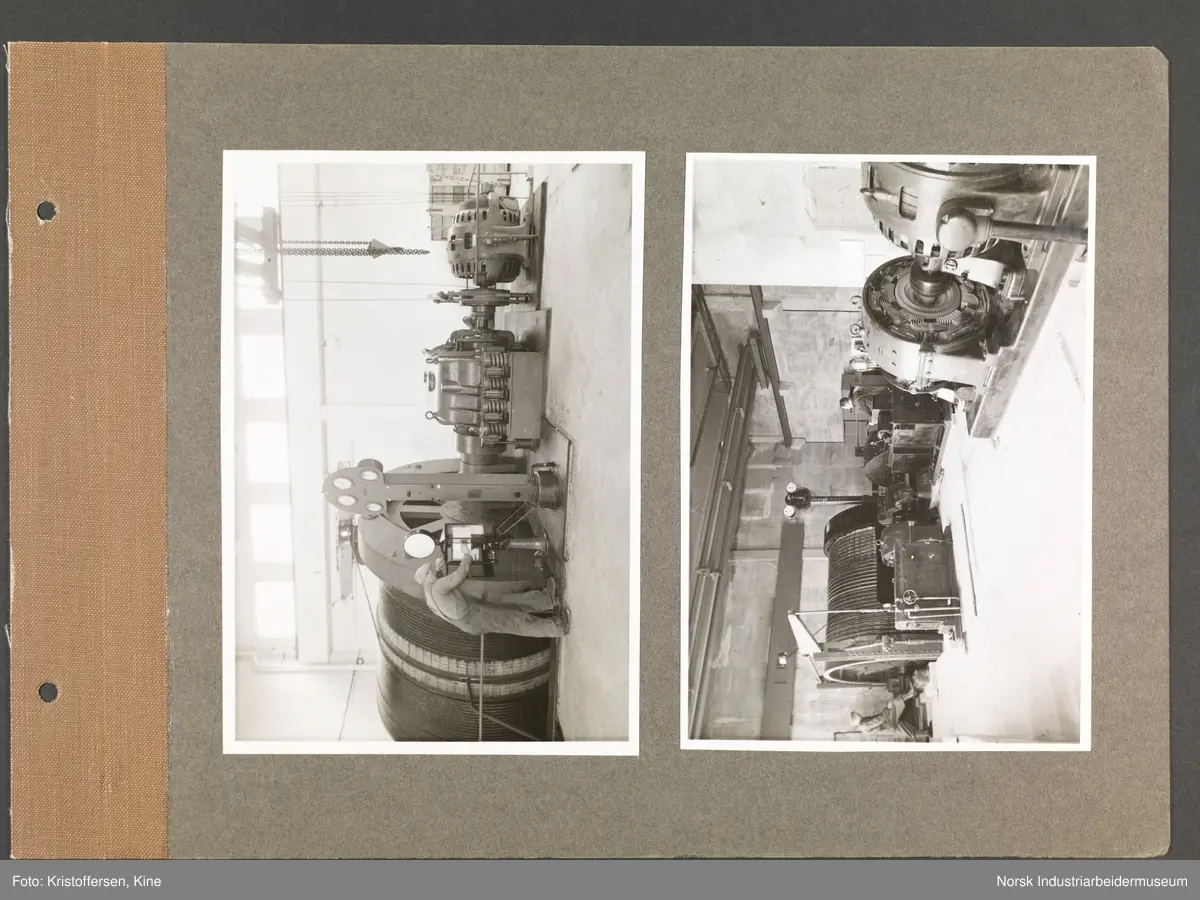 Fotoalbum med 48 sider og 69 innlimte fotografier fra Norsk Hydro på Herøya.