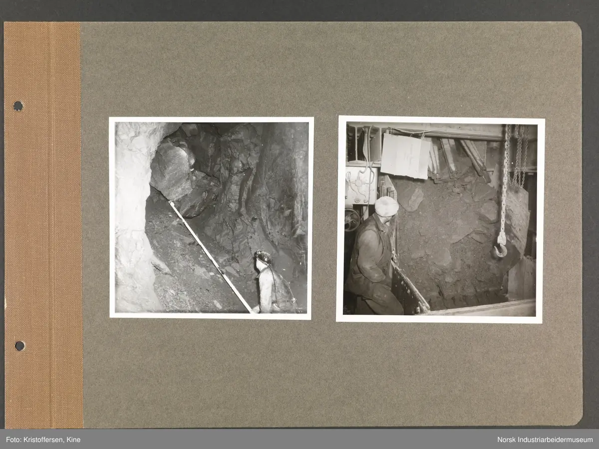 Fotoalbum med 48 sider og 69 innlimte fotografier fra Norsk Hydro på Herøya.