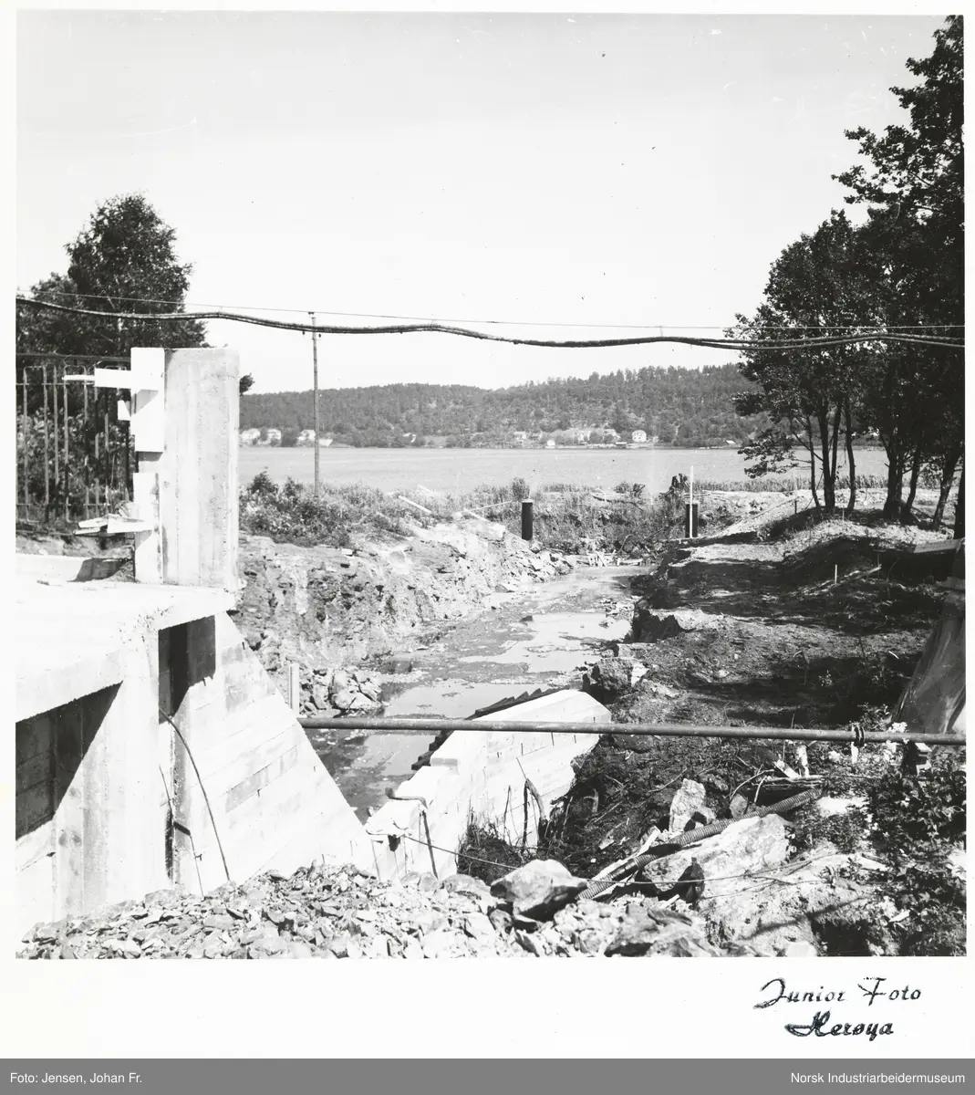 Fra arbeidet med kanalen Gunneklev-Frierfjorden