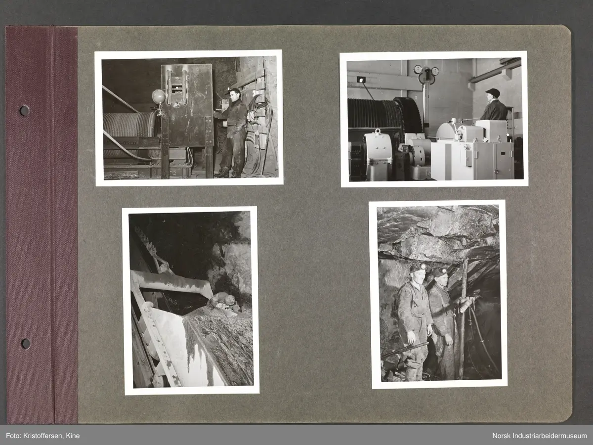 Fotoalbum med 50 sider og 123 innlimte fotografier fra Norsk Hydro på Herøya.