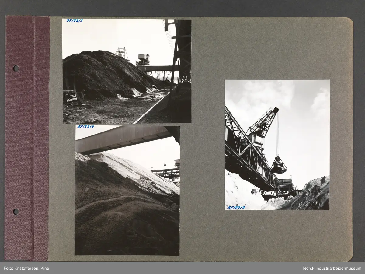 Fotoalbum med 50 sider og 123 innlimte fotografier fra Norsk Hydro på Herøya.
