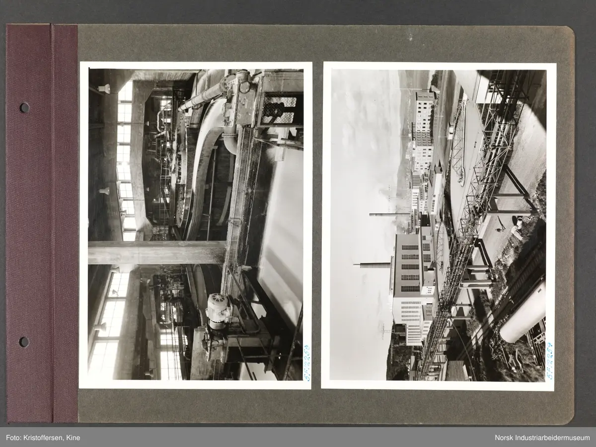 Fotoalbum med 50 sider og 123 innlimte fotografier fra Norsk Hydro på Herøya.