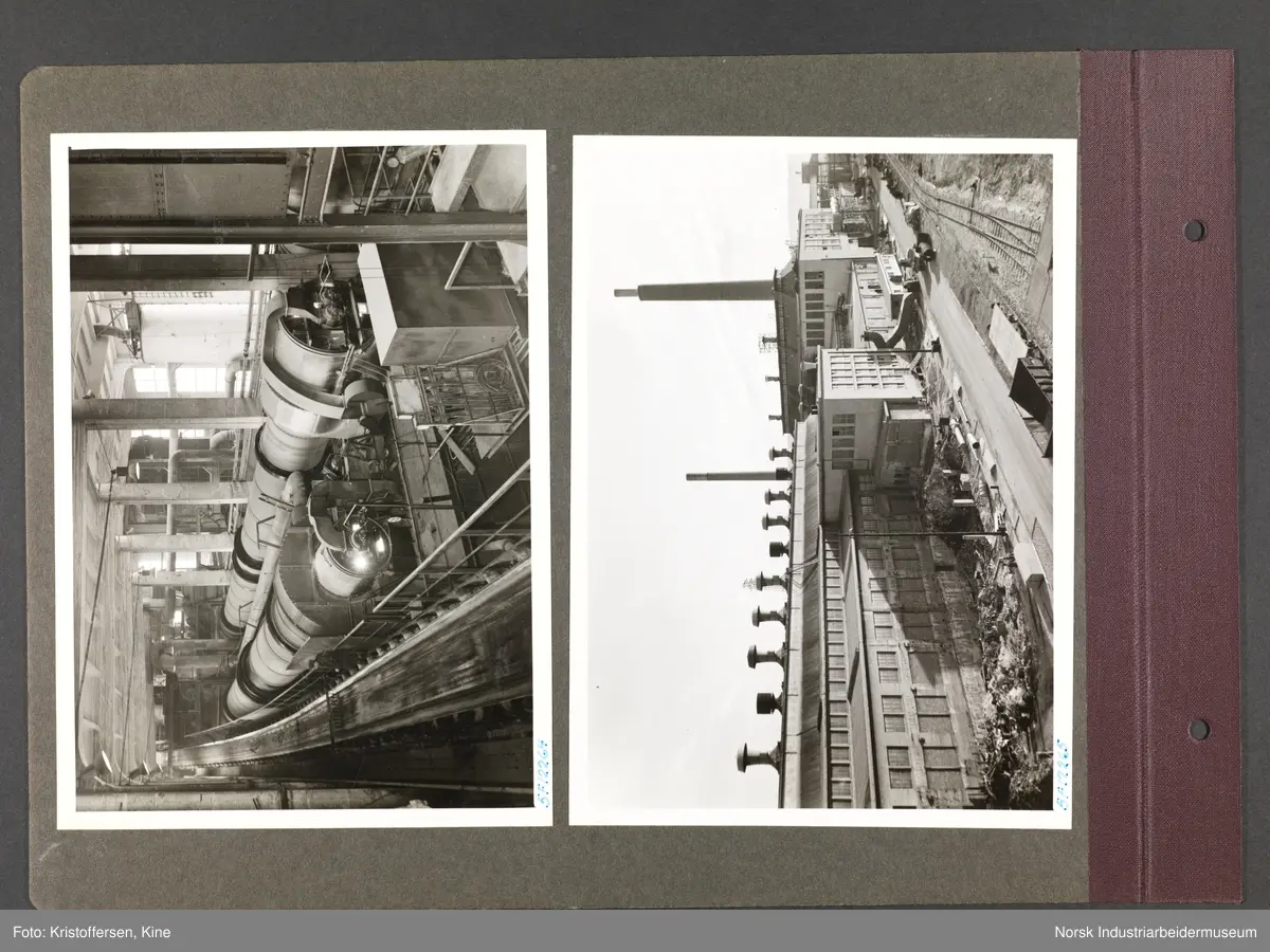 Fotoalbum med 50 sider og 123 innlimte fotografier fra Norsk Hydro på Herøya.