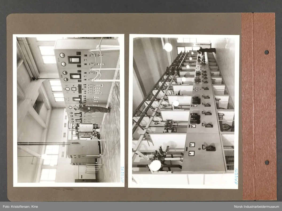 Fotoalbum med 50 sider og 69 innlimte fotografier fra Norsk Hydro på Herøya.