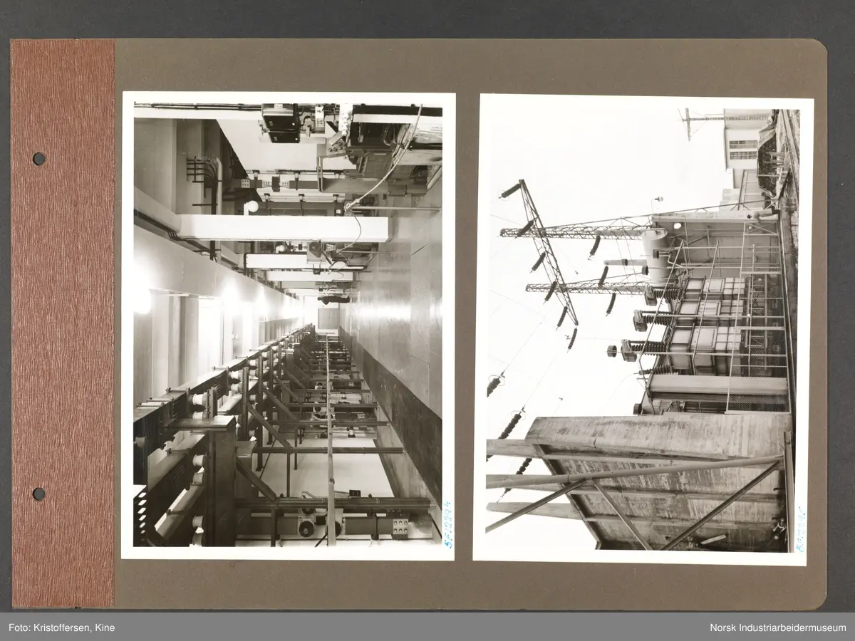 Fotoalbum med 50 sider og 69 innlimte fotografier fra Norsk Hydro på Herøya.