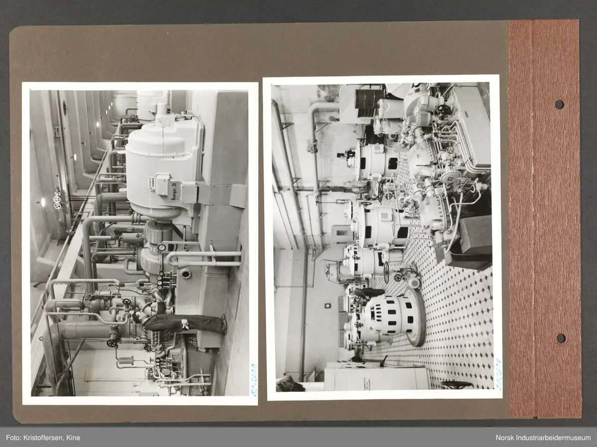 Fotoalbum med 50 sider og 69 innlimte fotografier fra Norsk Hydro på Herøya.