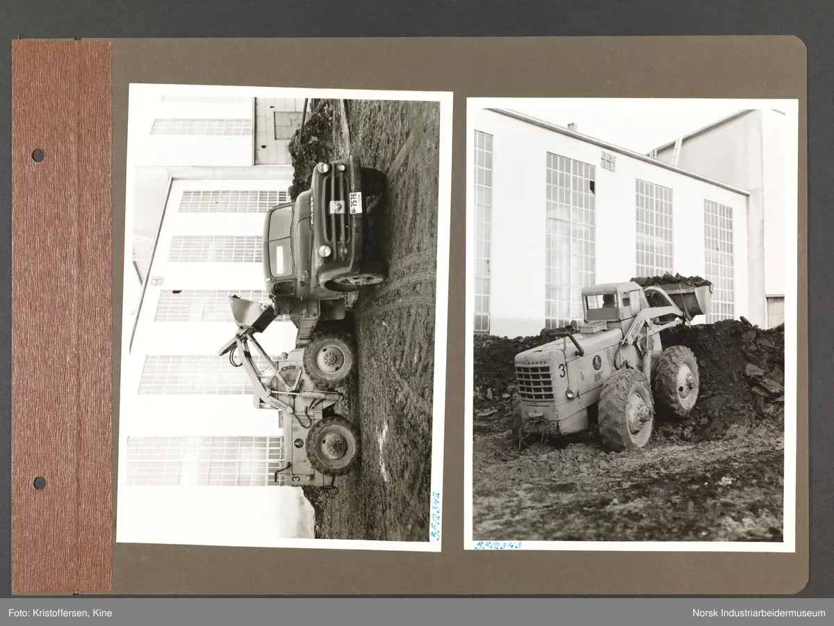 Fotoalbum med 50 sider og 69 innlimte fotografier fra Norsk Hydro på Herøya.