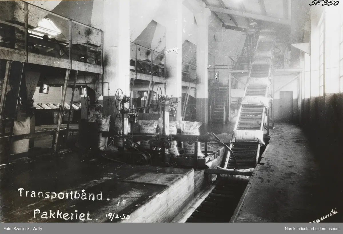 Transportbånd, pakkeriet