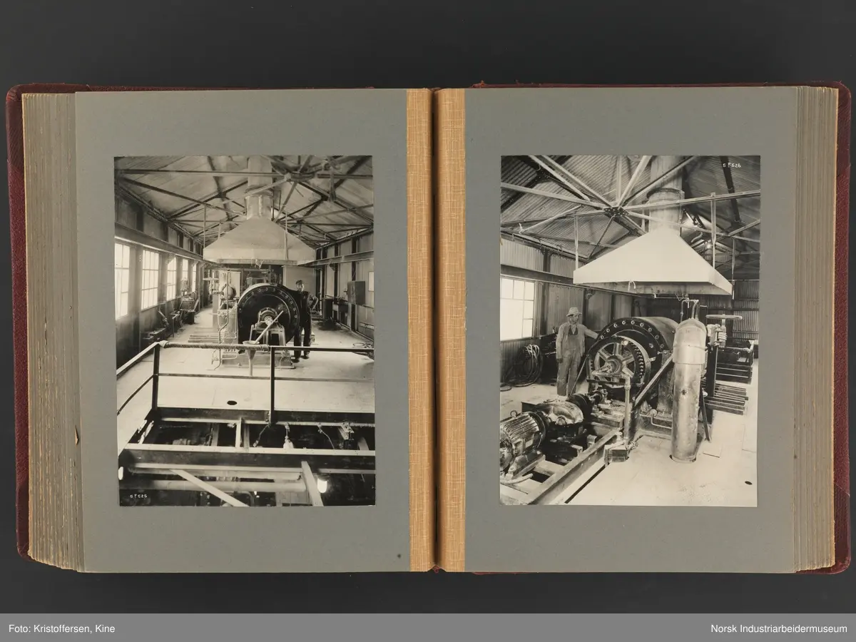 Fotoalbum med 88 sider og 116 innlimte fotografier fra Norsk Hydro på Herøya. Fotografiene viser starten av Eidanger Salpeterfabriker