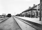 Hästveda station. Till vänster stins C Tollstadius 1890 - 96