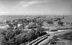 Flygfoto över Staffanstorp station med omnejd.