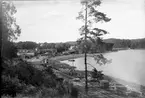 Bangården vid Finspång station sedd från söder.