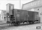 Hjo - Stentorps Järnväg, HSJ G 281. Vagn med broms.Aktiebolaget Svenska Järnvägsverkstäderna, ASJ.