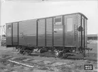 Mellersta Östergötlands Järnväg, MÖJ G 1205. Godsvagn med broms. Aktiebolaget Svenska Järnvägsverkstäderna, ASJ.