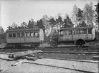 Åmål - Årjängs Järnväg, ÅmÅJ motorvagn med släp. Buss tillverkad av Fiat, ombyggd till motorvagn av UVHJ 1922. Såldes till ÅmÅJ 1930.