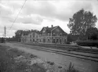 Fritsla järnvägsstation och järnvägshotell.